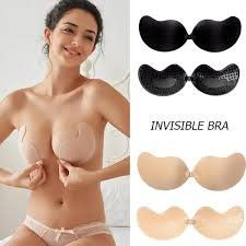 Soutien-gorge adhésif push-up dos nu sans bretelles