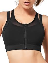 Soutien-Gorge de Sport Yvette à Fermeture Éclair et Double Bretelles