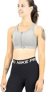 Soutien-gorge de sport Nike Swoosh zippé - Taille S - Gris