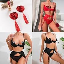 Cache-Tétons Cœur Sexy avec Glands - 2 Paires