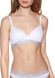 Soutien-gorge Triangle Paddé Iconique en Coton Emporio Armani